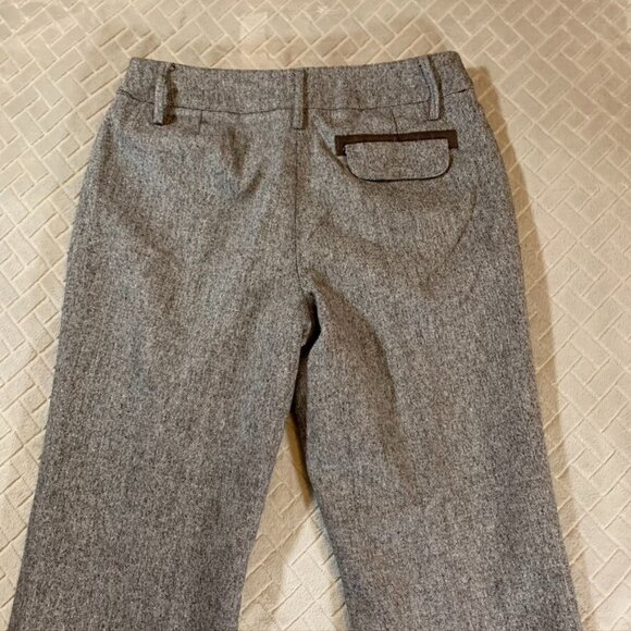 Dalia Womens 8 Wool Blend Dress Pants Neutral Gray Boot Cut Mid Rise Lined - Picture 9 of 11